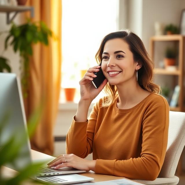 Loan officer on a friendly client call