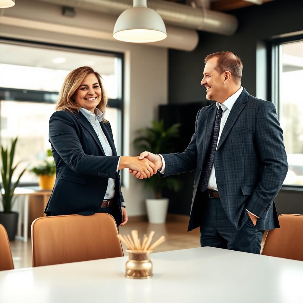 MLO shaking hands with a partner agent